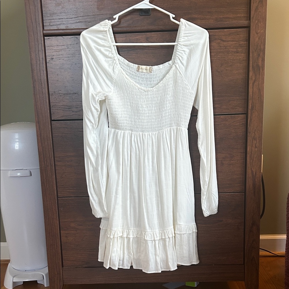 Altar'd State Cream Smocked Dress